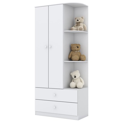 Quarto de Bebê Completo Hope 2 Portas 2 Gavetas Branco - Pnr Móveis