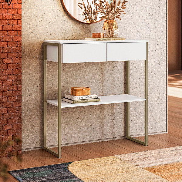 Aparador Industrial Anubis 2 Gavetas Branco - Pnr Móveis