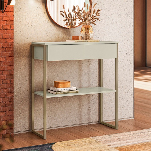 Aparador Industrial Anubis 2 Gavetas Off White - Pnr Móveis