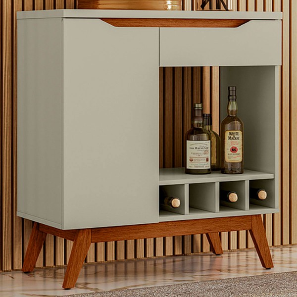 Aparador Vertigo com Adega 1 Porta 1 Gaveta Off White 17177 - Pnr Móveis