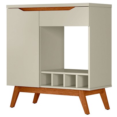 Aparador Vertigo com Adega 1 Porta 1 Gaveta Off White 17177 - Pnr Móveis