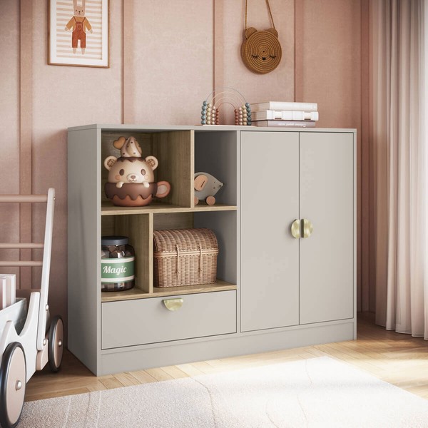 Cômoda Infantil 1 Gaveta 2 Portas Lille Arenas - Art In Móveis