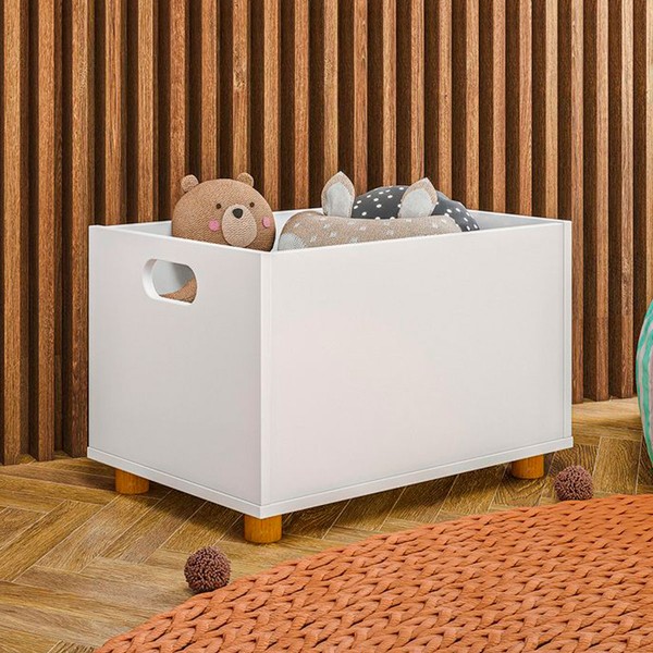 Baú de Brinquedos Branco Catalina - Pnr Móveis