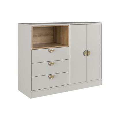 Cômoda Infantil Lille 3 Gavetas 2 Portas Arenas - Art In Móveis