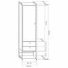 Closet Industrial Anubis 1 Porta 2 Gavetas Off White 17321 - Pnr Móveis