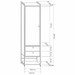 Closet Industrial Anubis 1 Porta 2 Gavetas Pinus 17321 - Pnr Móveis