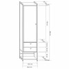 Closet Industrial Anubis 1 Porta 2 Gavetas Preto 17321 - Pnr Móveis