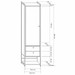 Closet Industrial Anubis 1 Porta 2 Gavetas Preto 17321 - Pnr Móveis