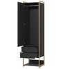 Closet Industrial Anubis 1 Porta 2 Gavetas Preto 17321 - Pnr Móveis
