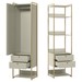 Closet Industrial Anubis 1 Porta 4 Gavetas Off White 17521 - Pnr Móveis