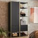 Closet Industrial Anubis 1 Porta 4 Gavetas Preto 17521 - Pnr Móveis