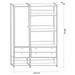 Closet Industrial Anubis 1 Porta 4 Gavetas Pinus 17520 - Pnr Móveis