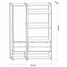 Closet Industrial Anubis 1 Porta 4 Gavetas Preto 17520 - Pnr Móveis