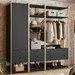 Closet Industrial Anubis 1 Porta 6 Gavetas Preto 17518 - Pnr Móveis