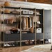 Closet Industrial Anubis 1 Porta 8 Gavetas Preto 17516 - Pnr Móveis