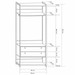 Closet Industrial Anubis 2 Gavetas Pinus 17251 - Pnr Móveis