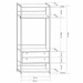 Closet Industrial Anubis 2 Gavetas Preto 17251 - Pnr Móveis