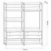 Closet Industrial Anubis 4 Gavetas Preto 17517 - Pnr Móveis