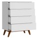 Cômoda Retro Vertigo 4 Gavetas Branco - Pnr Móveis
