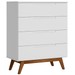 Cômoda Retro Vertigo 4 Gavetas Branco - Pnr Móveis