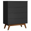 Cômoda Retro Vertigo 4 Gavetas Preto - Pnr Móveis