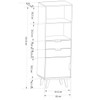 Estante para Livros Vertigo 1 Porta 2 Gavetas Preto - Pnr Móveis