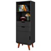 Estante para Livros Vertigo 1 Porta 2 Gavetas Preto - Pnr Móveis
