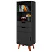 Estante para Livros Vertigo 1 Porta 2 Gavetas Preto - Pnr Móveis
