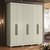 Guarda-Roupa Casal Nuke 6 Portas 2 Gavetas Off White - Pnr Móveis