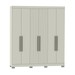 Guarda-Roupa Casal Nuke 6 Portas 2 Gavetas Off White - Pnr Móveis