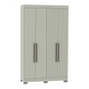 Guarda-Roupa Solteiro Nuke 4 Portas 2 Gavetas Off White - Pnr Móveis