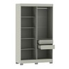 Guarda-Roupa Solteiro Nuke 4 Portas 2 Gavetas Off White - Pnr Móveis