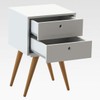 Mesa de Cabeceira Vertigo 2 Gavetas Branco 10274 - Pnr Móveis