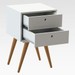 Mesa de Cabeceira Vertigo 2 Gavetas Branco 10274 - Pnr Móveis