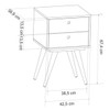 Mesa de Cabeceira Vertigo 2 Gavetas Branco 10274 - Pnr Móveis