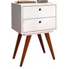 Mesa de Cabeceira Vertigo 2 Gavetas Branco 10274 - Pnr Móveis