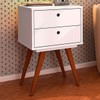 Mesa de Cabeceira Vertigo 2 Gavetas Branco 10274 - Pnr Móveis