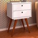 Mesa de Cabeceira Vertigo 2 Gavetas Branco 10274 - Pnr Móveis