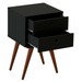 Mesa de Cabeceira Vertigo 2 Gavetas Preto 10274 - Pnr Móveis