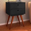 Mesa de Cabeceira Vertigo 2 Gavetas Preto 10274 - Pnr Móveis