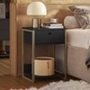 Mesa de Cabeceira Industrial Anubis 1 Gaveta Preto - Pnr Móveis