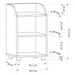 Mesa de Cabeceira Infantil Catalina 2 Prateleiras Branco - Pnr Móveis