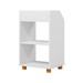Mesa de Cabeceira Infantil Catalina 2 Prateleiras Branco - Pnr Móveis