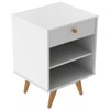 Mesa de Cabeceira Vertigo 1 Gaveta Branco - Pnr Móveis