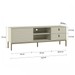 Rack para TV Até 60 Polegadas Industrial Anubis Off White - Pnr Móveis