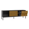 Rack para TV Até 60 Polegadas Industrial Anubis Preto/Cedro - Pnr Móveis
