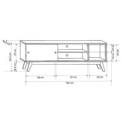 Rack para TV Até 60 Polegadas Vertigo 1 Porta Preto - Pnr Móveis