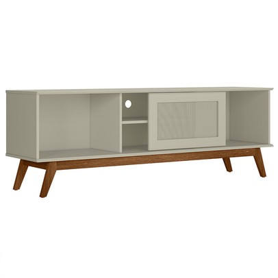 Rack para TV Até 60 Polegadas Vertigo 1 Porta Off White - Pnr Móveis