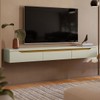Rack para TV Até 65 Polegadas Suspenso Nuke 3 Portas Off White/Bege/Cedro/Freijó - Pnr Móveis