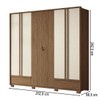 Guarda-Roupa Democrata 6 Portas 5 Gavetas Ripado Jatoba/Areia 163143 - Santos Andirá